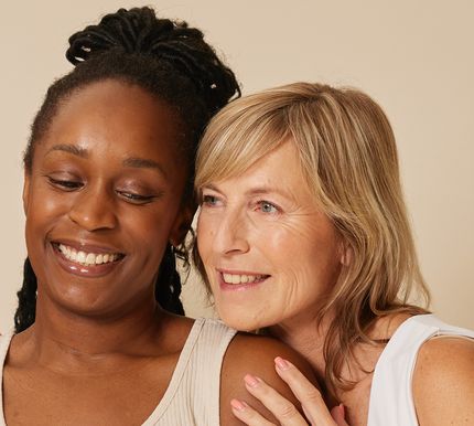 Photo of two menopausal women